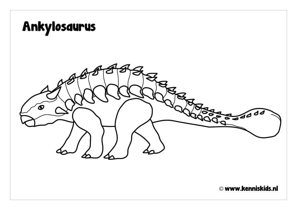 Kleurplaat Ankylosaurus